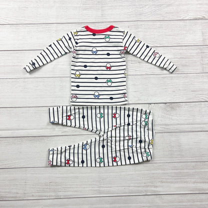 Disney Baby Girl Pajama Set GAP Striped Minnie Mouse Print 12-18 Months