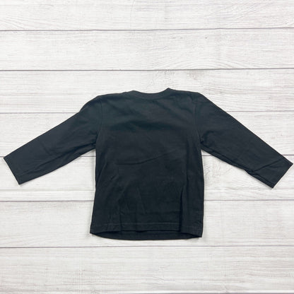 Garanimals Boys Black "Epic Genius" Long Sleeve Shirt Graphic Planets 3T