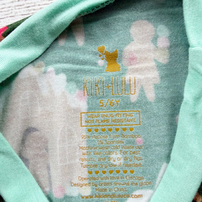 Kiki + Lulu Kids Christmas Pajama Set Gingerbread Houses Pattern 5-6
