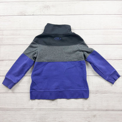 Under Armour ColdGear Pullover Black Gray Purple Fleece Sweatshirt XS