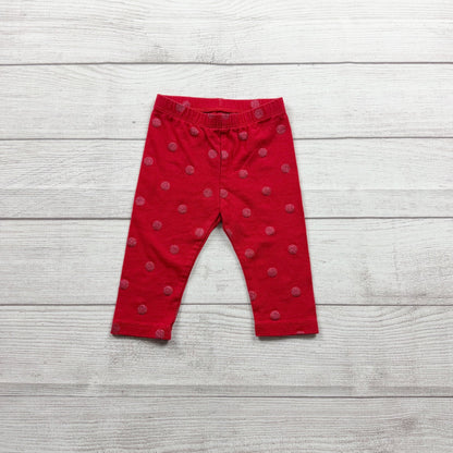 Baby Gap Red Polka Dot Leggings Baby Pants 3-6 Months