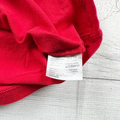 Rabbit Skins Kids Red Pre-K Graphic T-Shirt Short Sleeve School 5-6