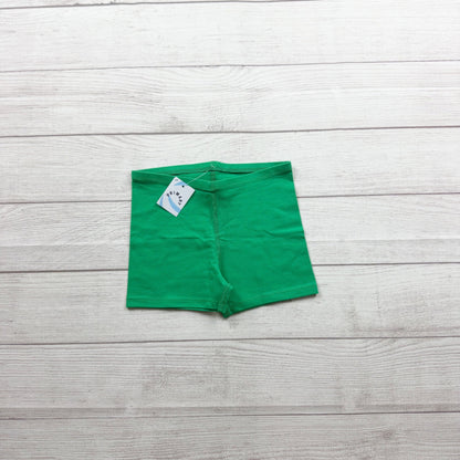 Primary Kids Green Bike Shorts Stretch Cotton Blend Comfortable Durable NWT 6-7