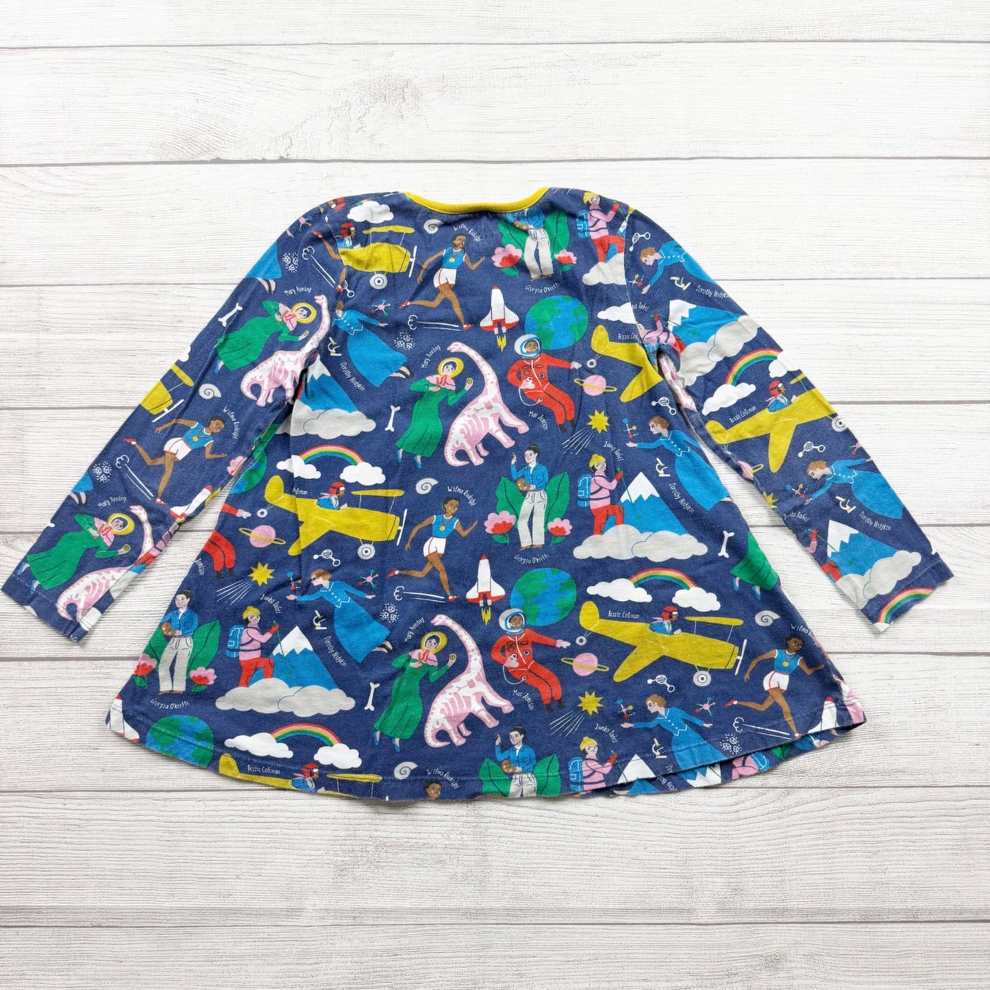 Mini Boden Girls Inspirational Women Educational Pocket Tunic Dress 8-9