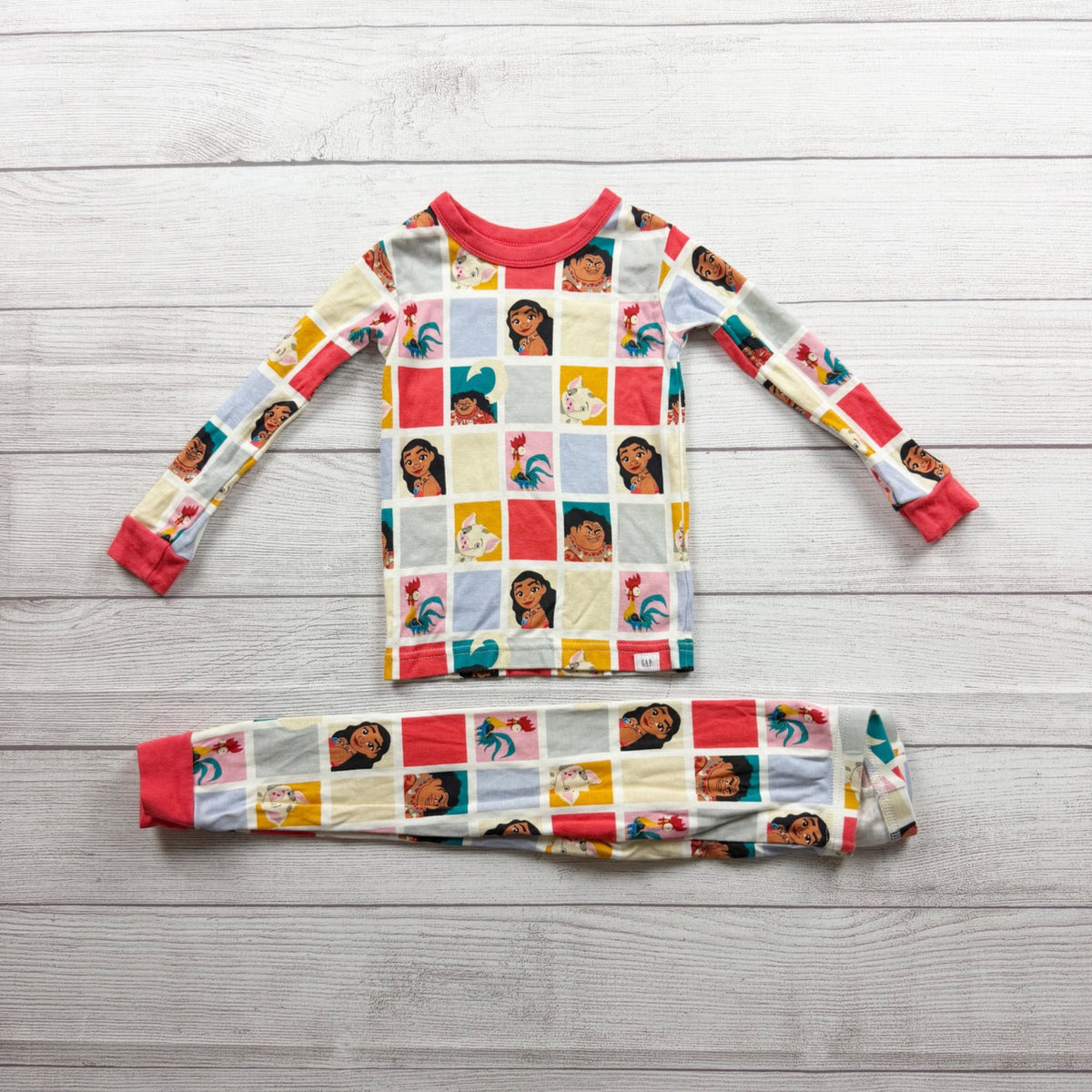 Disney Baby Gap Moana Toddler Pajama Set Soft Organic Cotton 3T