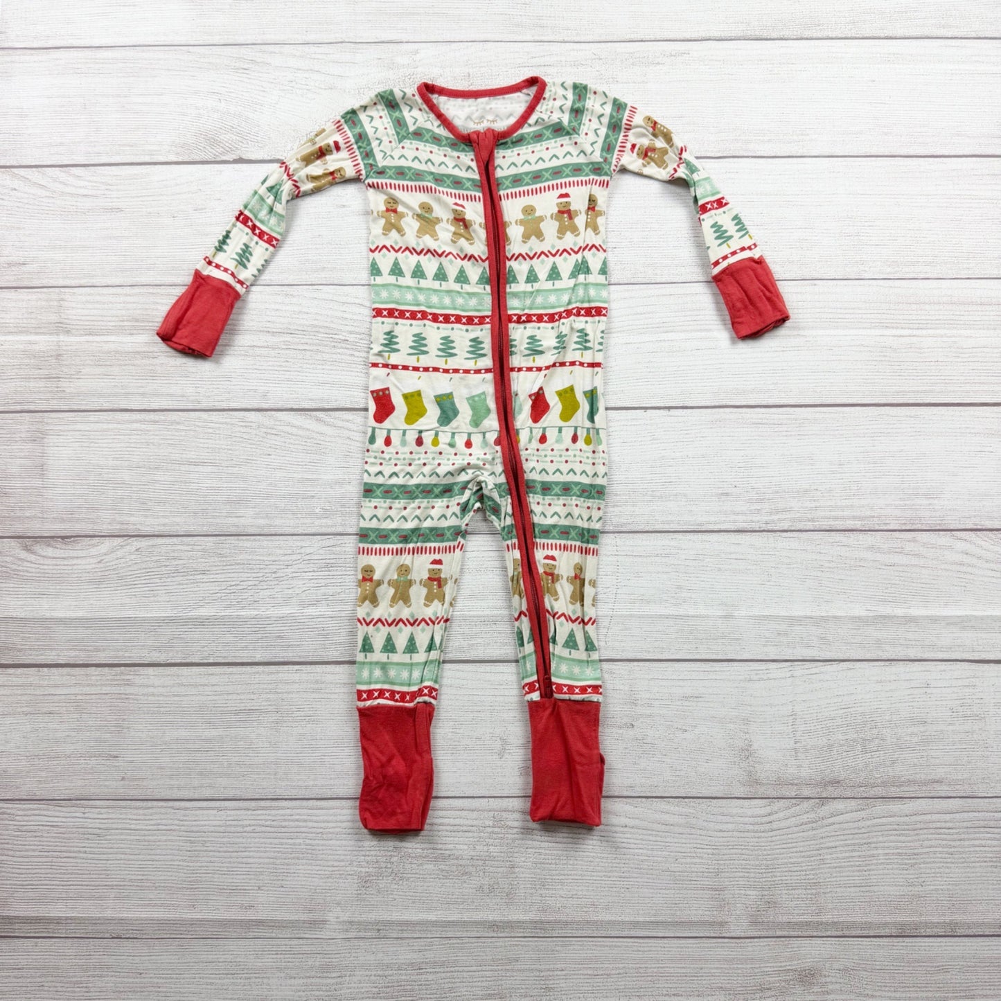Little Sleepies Bamboo Blend One Piece Holiday Print Pajamas 6-12 Months