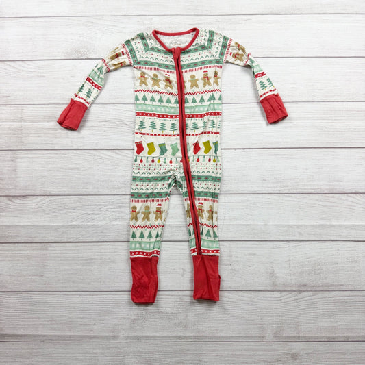 Little Sleepies Bamboo Blend One Piece Holiday Print Pajamas 6-12 Months