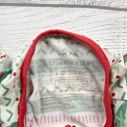 Little Sleepies Bamboo Blend One Piece Holiday Print Pajamas 6-12 Months