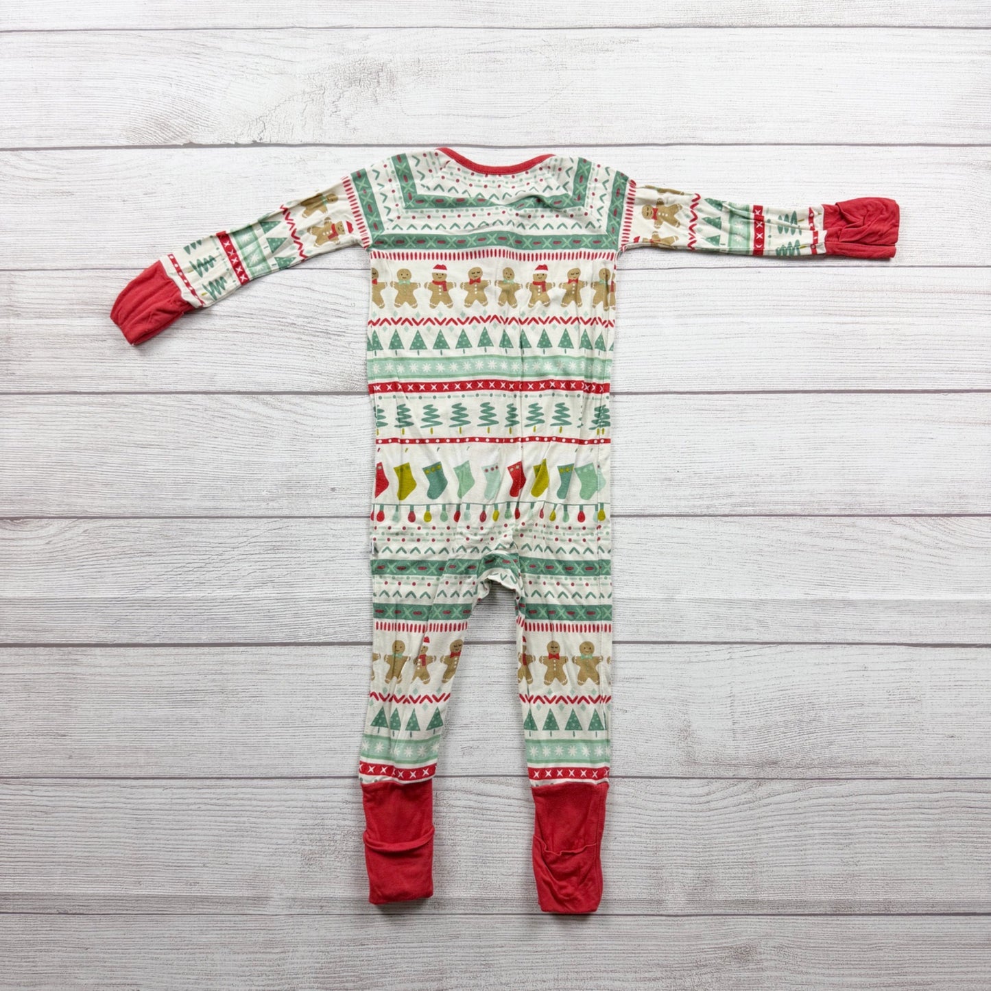 Little Sleepies Bamboo Blend One Piece Holiday Print Pajamas 6-12 Months