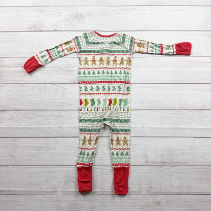 Little Sleepies Bamboo Blend One Piece Holiday Print Pajamas 6-12 Months