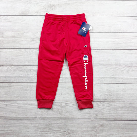 Champion Kids Jogger Sweatpants Red Logo Athletic Pants Ribbed Cuffs NWT 5