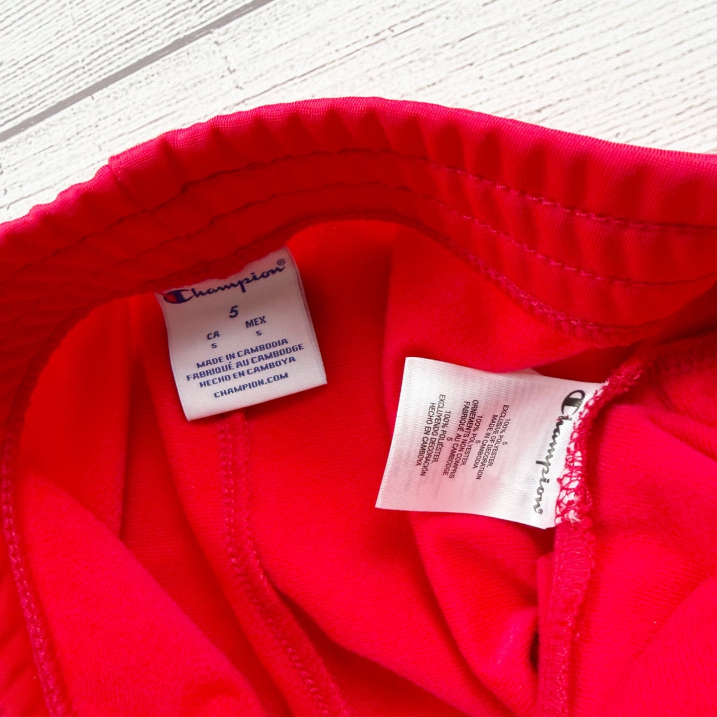 Champion Kids Jogger Sweatpants Red Logo Athletic Pants Ribbed Cuffs NWT 5