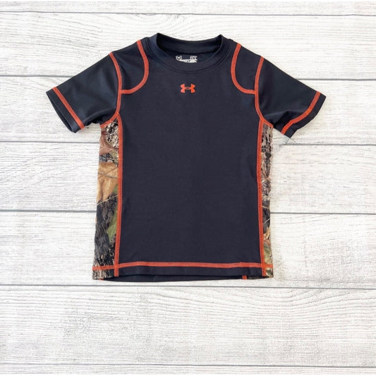 Under Armour HeatGear Short Sleeve Shirt Toddler Boys Camo Side Athletic Tee 2T