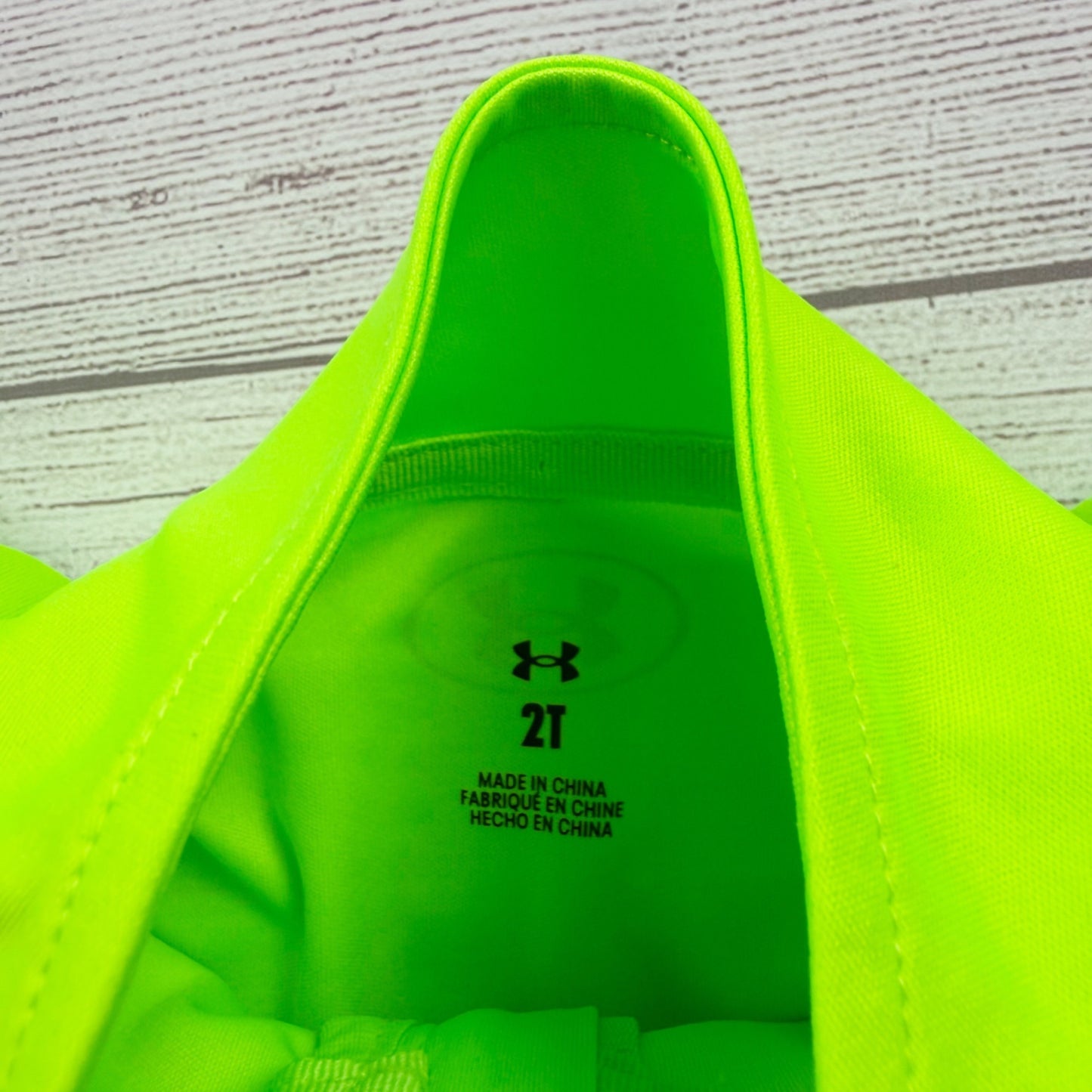 Under Armour Boys Neon Green Long Sleeve 1/4 Zip Pullover Shirt NWT 2T
