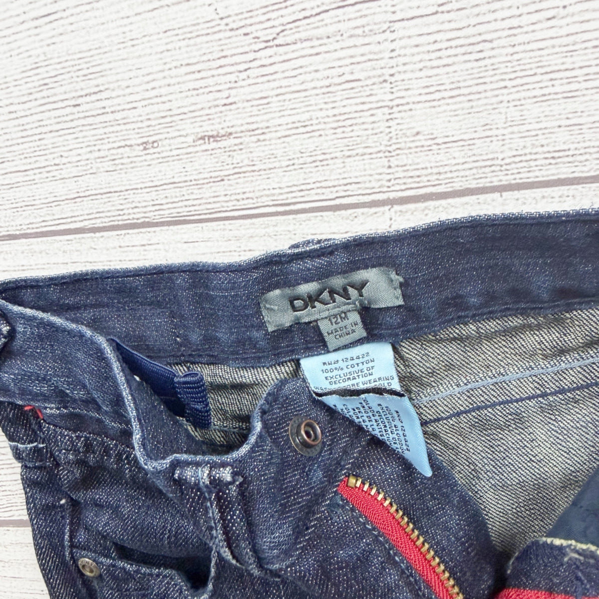 DKNY Toddler Boys Dark Wash Denim Jeans Classic Fit Durable 9-12 Months