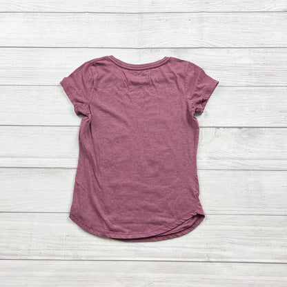 Disney Frozen Girls T-Shirt Short Sleeve Anna Elsa “Feel the Magic” Tee M 7-8