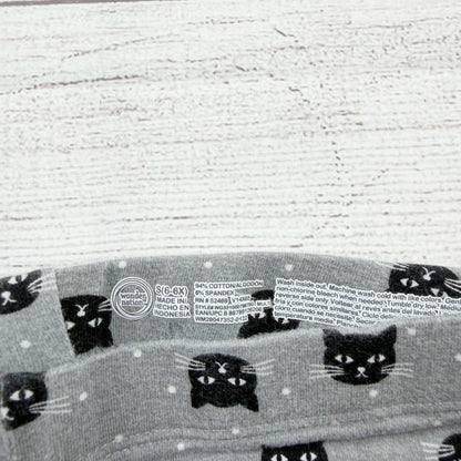 Wonder Nation Girls Gray Cat Print Leggings Casual Comfortable Wear S 6 6X