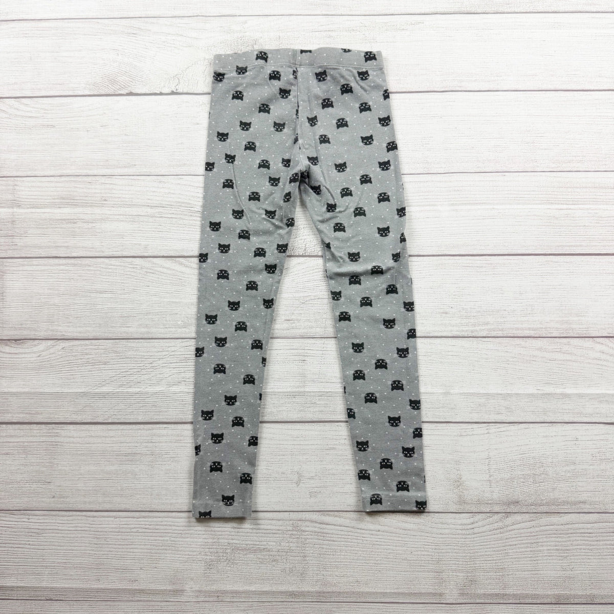 Wonder Nation Girls Gray Cat Print Leggings Casual Comfortable Wear S 6 6X