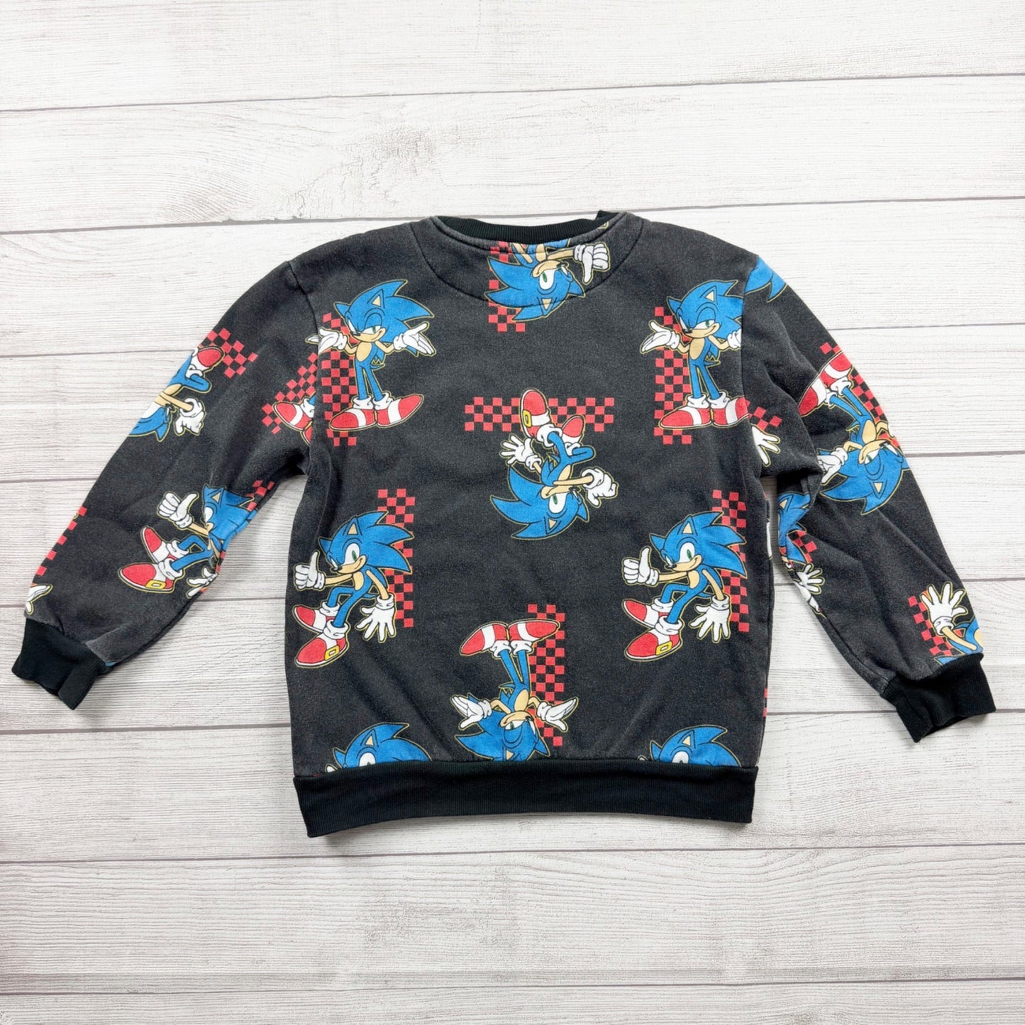 Sonic The Hedgehog Boys All-Over Print Sweatshirt Large L