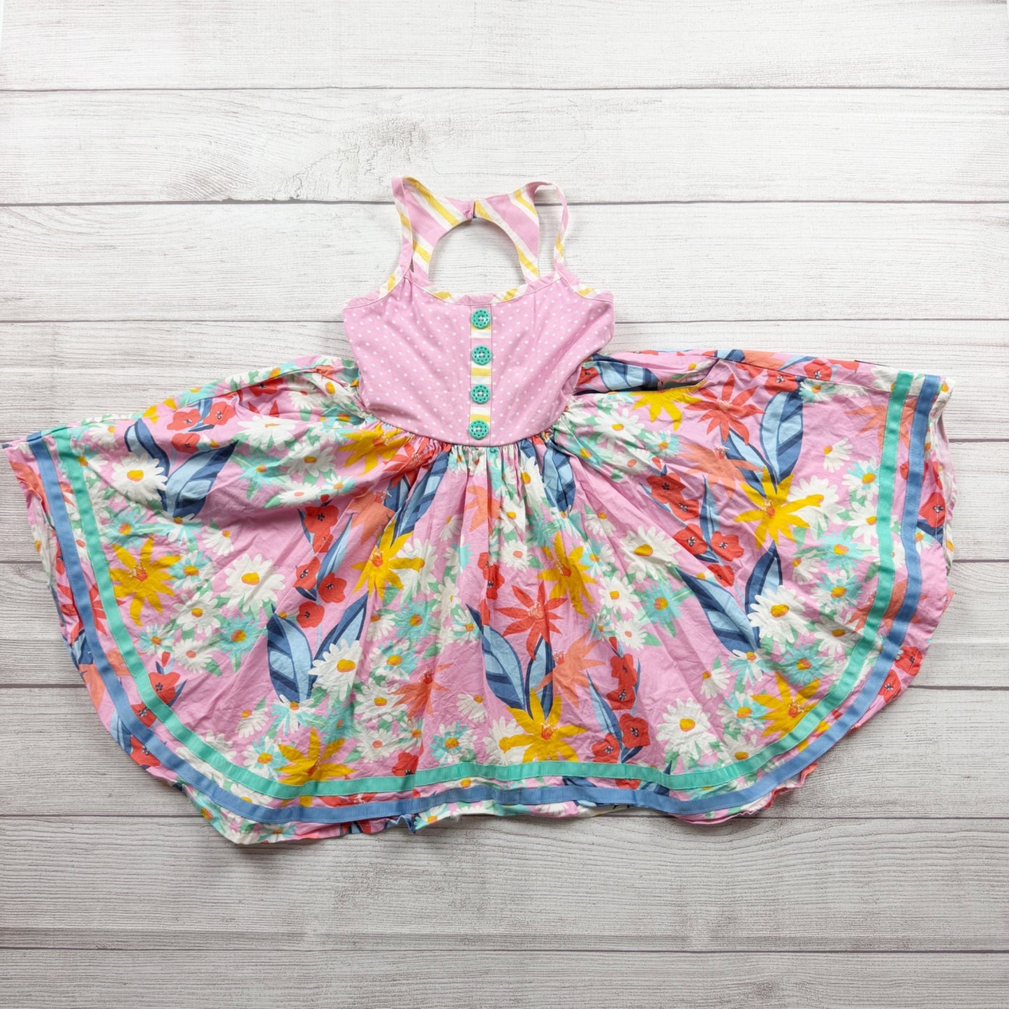 Matilda Jane Girls Sleeveless Halter Sundress Floral Multicolor 6