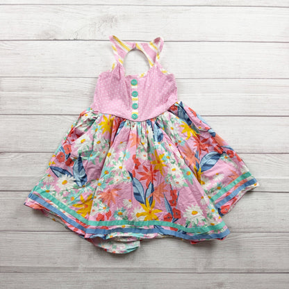 Matilda Jane Girls Sleeveless Halter Sundress Floral Multicolor 6