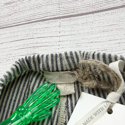 Tiny Soul Milano Baby Striped Pants Cotton Linen Blend NWT 3-6 Months
