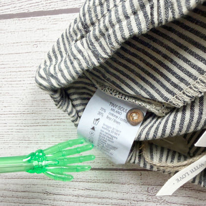 Tiny Soul Milano Baby Striped Pants Cotton Linen Blend NWT 3-6 Months
