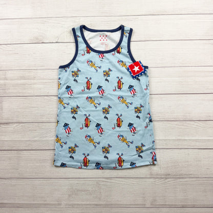 USA Themed Tank Top Kids Sleeveless Patriotic Shirt NWT L 10-12