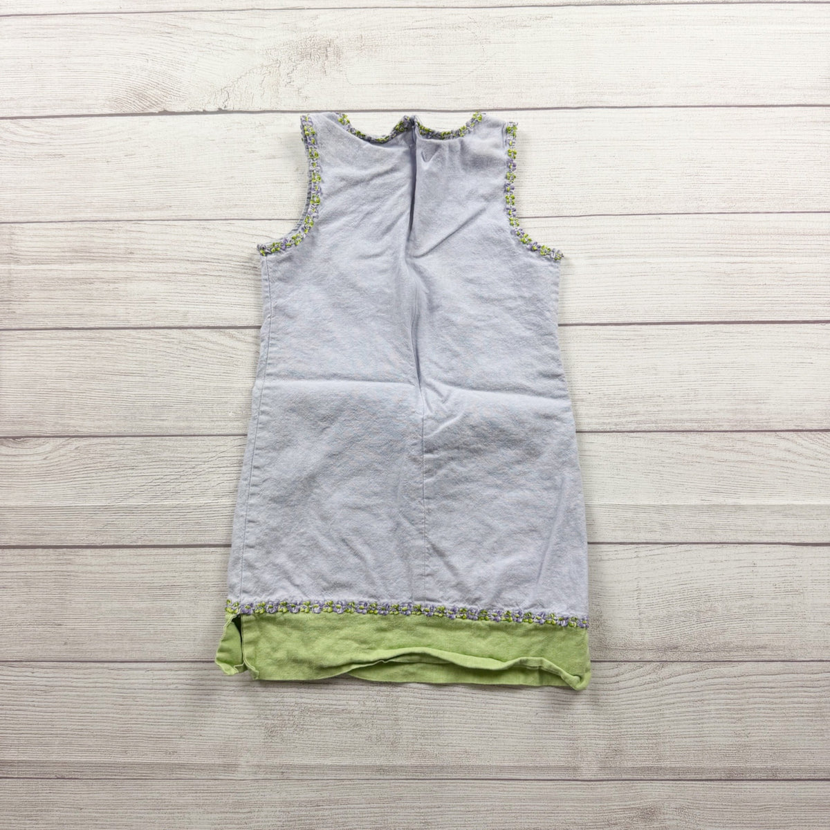 Cottontail Originals Girls Embroidered Floral Trim Sleeveless Dress 6X