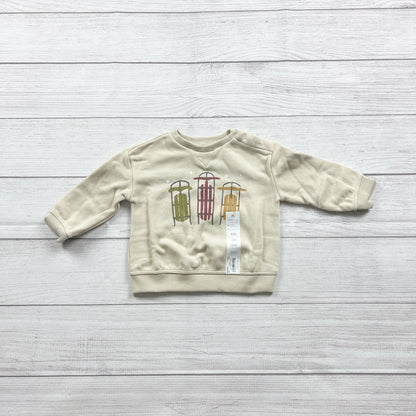 Little Co. By Lauren Conrad Baby Crewneck Sweatshirt Sled Print NWT 3-6 Months