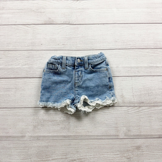 Cat & Jack Toddler Girl Denim Shorts Jean Shorts Lace Trim Stretch 2T