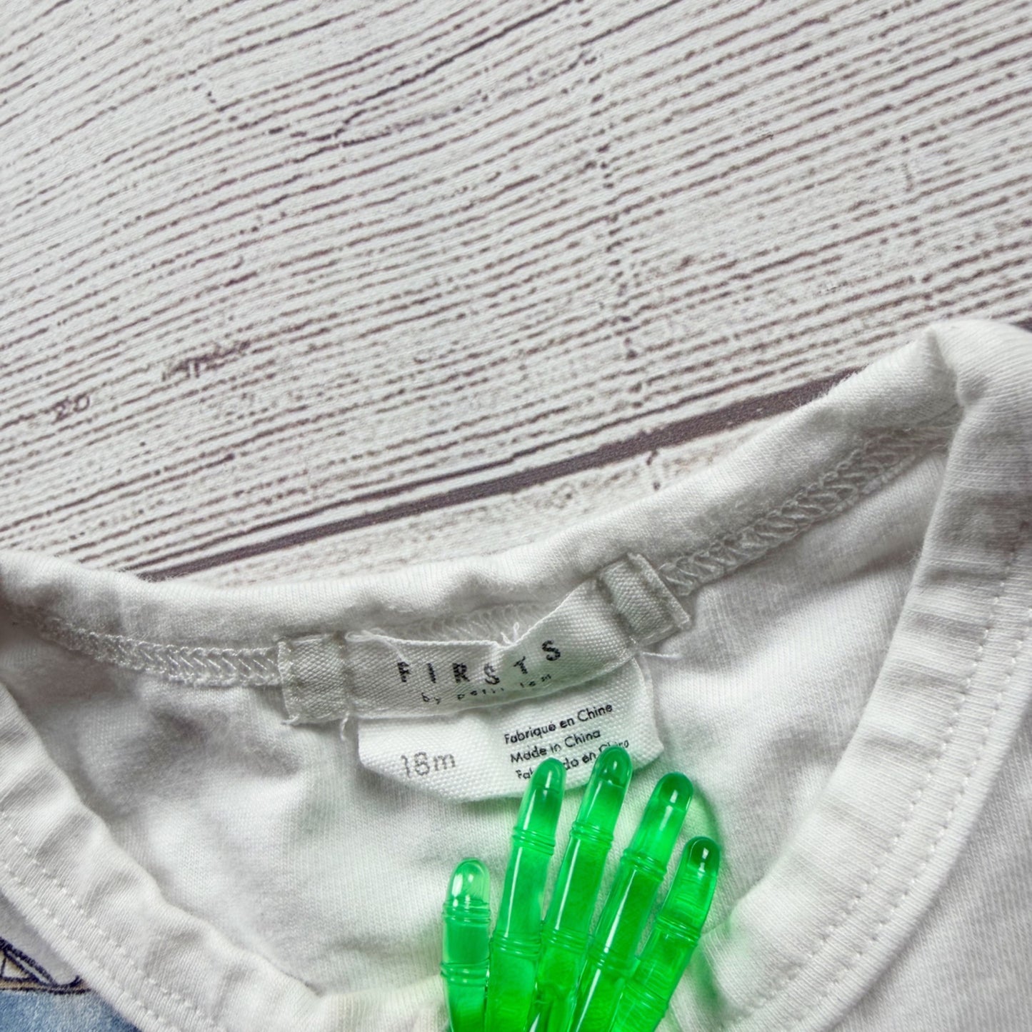 Firsts by Petit Lem Baby Henley Shirt Boat Print Short Sleeve Top 12-18 Months