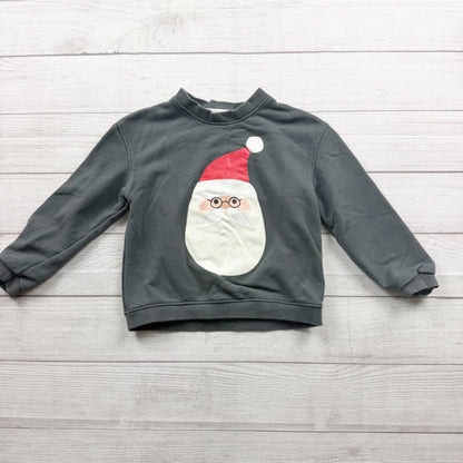 Minimalist Folk Co Santa Sweatshirt Kids Long Sleeve Christmas Graphic 4-6