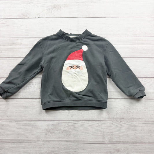 Minimalist Folk Co Santa Sweatshirt Kids Long Sleeve Christmas Graphic 4-6