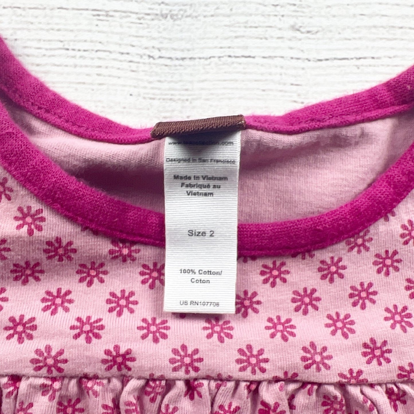 Tea Collection Toddler Girls Dress Pink Floral Print Cap Sleeve Bubble Hem 2T