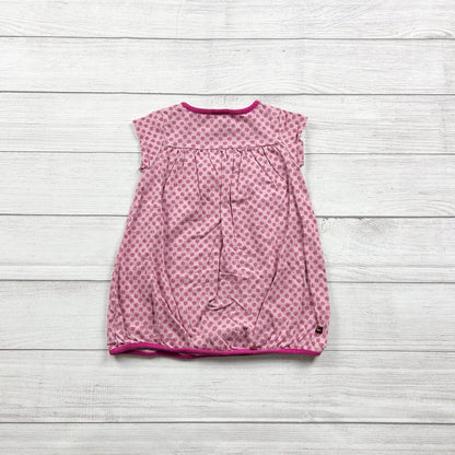 Tea Collection Toddler Girls Dress Pink Floral Print Cap Sleeve Bubble Hem 2T