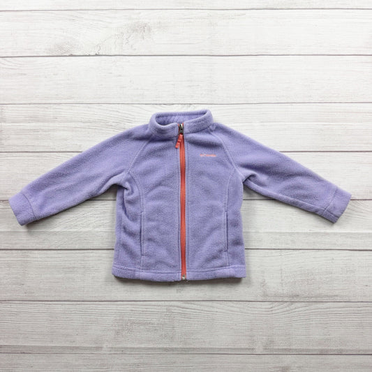 Columbia Girls Fleece Jacket Lavender Full Zip 18-24 Months