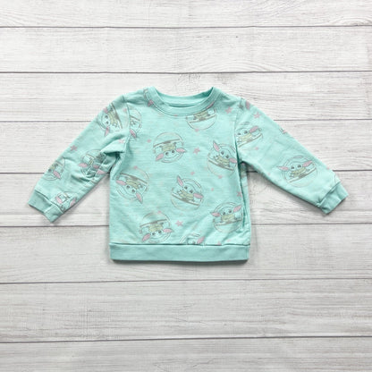 Star Wars The Mandalorian Grogu “Baby Yoda” Sweatshirt Crewneck Pullover 3T