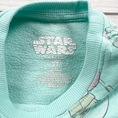 Star Wars The Mandalorian Grogu “Baby Yoda” Sweatshirt Crewneck Pullover 3T