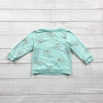 Star Wars The Mandalorian Grogu “Baby Yoda” Sweatshirt Crewneck Pullover 3T