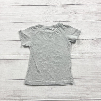 Dr Seuss Gray Alphabet Cat in the Hat Graphic Short Sleeve T-Shirt Toddler 2T