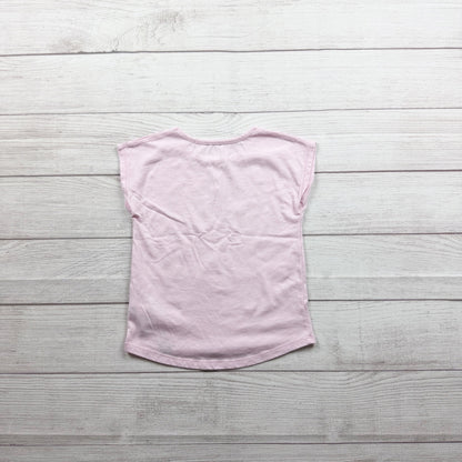 Adidas Girls Light Pink Floral Logo Short Sleeve Tee Shirt 3T