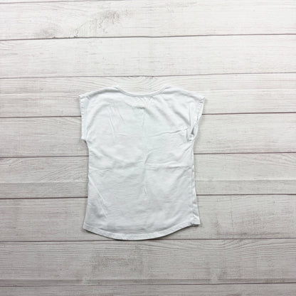 Adidas Graphic Heart Peace We Are Sport White Tee Girls Kids 3T