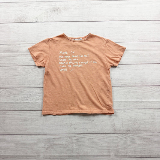 Zara Kids Grow Too Fast Graphic T-Shirt Short Sleeve Casual 4-5