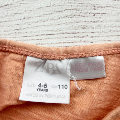 Zara Kids Grow Too Fast Graphic T-Shirt Short Sleeve Casual 4-5