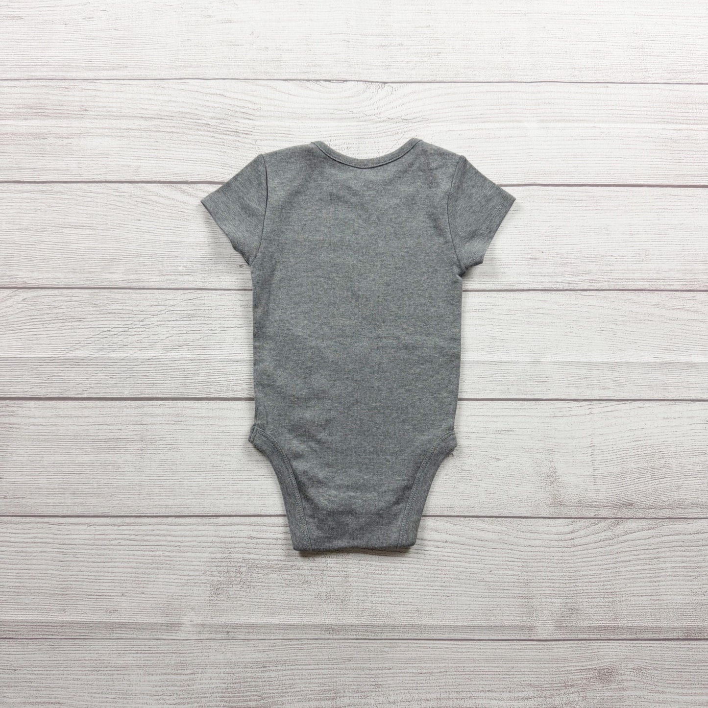 Jumping Beans Baby Boys Gray Graphic Short Sleeve Bodysuit NWT 6-9 Months