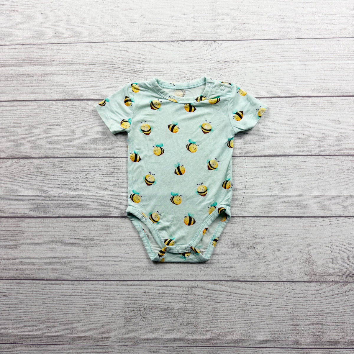 Birdie Bean Baby Bodysuit Bumblebee Print Unisex Snaps Lightweight 6-12 Months