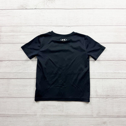 Under Armour Youth Boys Black Logo Graphic Short Sleeve T-Shirt Size 5