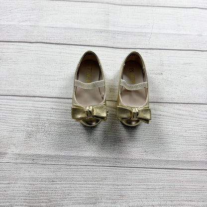 The Children’s Place Girls Dress Shoes Gold Mary Jane Flats Metallic Ballet 4