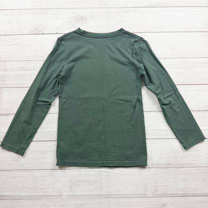 Appaman Bulldog Graphic Long Sleeve T Shirt Green Cotton 12